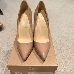 Patent Nude Christian Louboutin pumps Sz 38